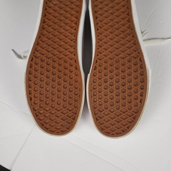 VANS Men Sz 8 Tan Skateboard Pro Padded Canvas Brushed Suede Shoe Sneaker Women - Picture 14 of 16